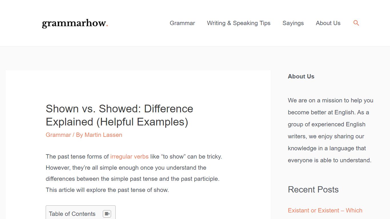 Shown vs. Showed: Difference Explained (Helpful Examples) - Grammarhow